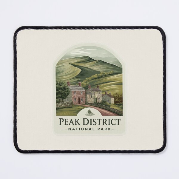 Item preview, Peak District National Park England Vintage Travel Sticker Retro Countryside Village Design designed and sold by Blurbean.