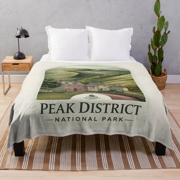 Item preview, Peak District National Park England Vintage Travel Sticker Retro Countryside Village Design designed and sold by Blurbean.