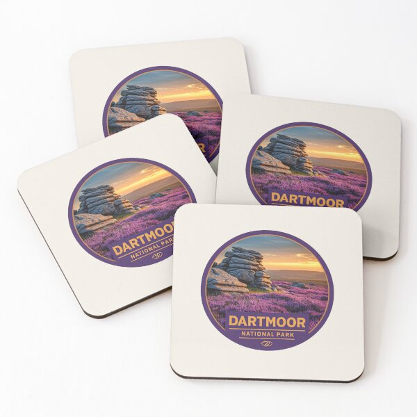 Item preview, Dartmoor National Park England Vintage Travel Sticker Retro Landscape Heather Moor Design designed and sold by Blurbean.