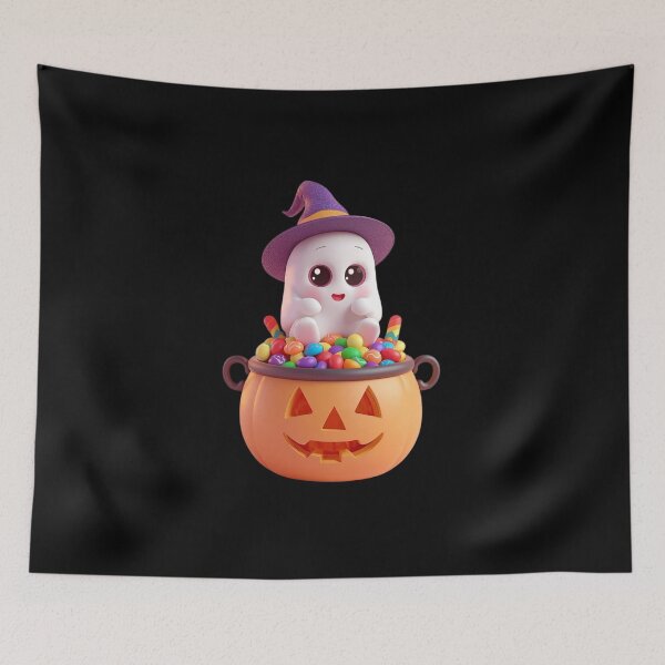 Item preview, Cute Halloween ghost in candy pumpkin designed and sold by champkppwc.