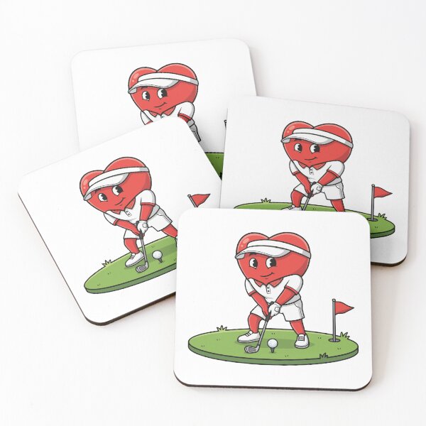 Item preview, Heart Golfer Cartoon Playing on Green designed and sold by ZenDoodle.