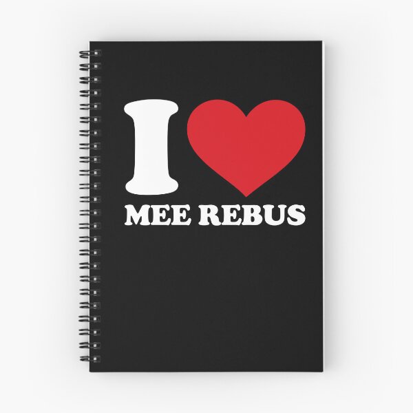 Item preview, I love Mee Rebus white text I ❤️ Malaysian Indonesian Noodle Soup Lovers Gift designed and sold by EmeraldeaArt.