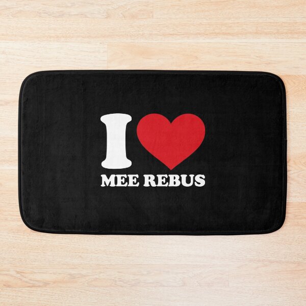 Item preview, I love Mee Rebus white text I ❤️ Malaysian Indonesian Noodle Soup Lovers Gift designed and sold by EmeraldeaArt.