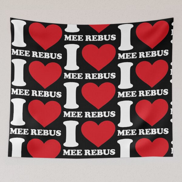 Item preview, I love Mee Rebus white text I ❤️ Malaysian Indonesian Noodle Soup Lovers Gift designed and sold by EmeraldeaArt.