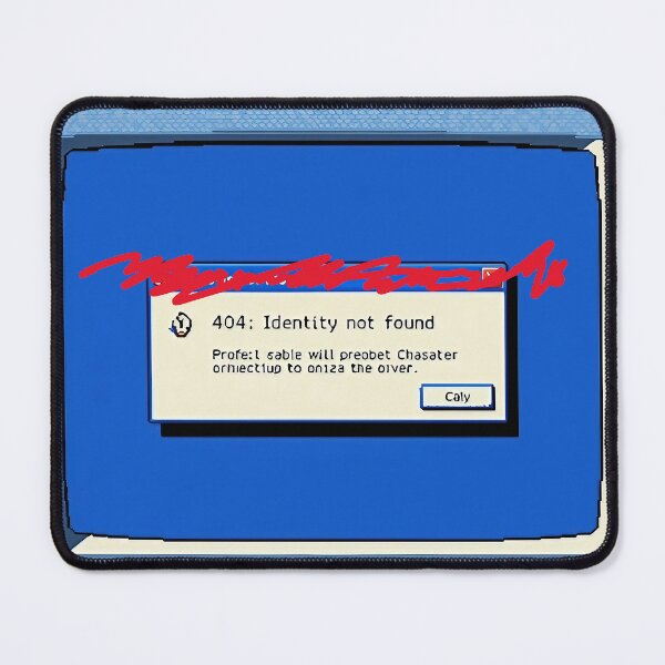 Item preview, 404 Identity Not Found – Retro Computer Error Aesthetic designed and sold by bgrzblkdigital.