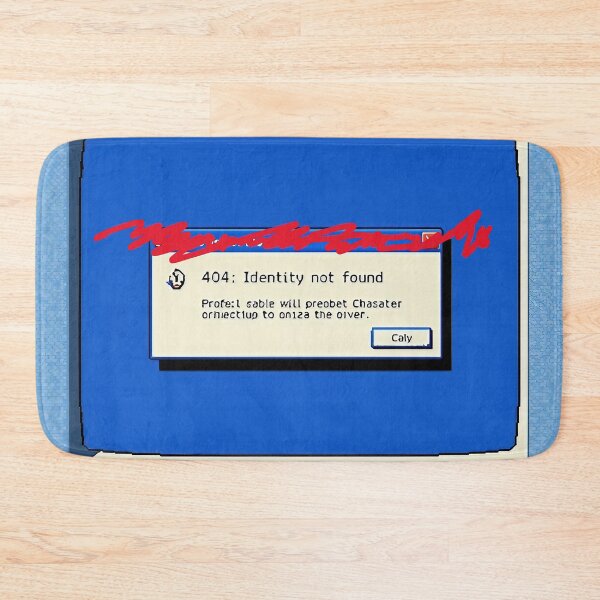 Artikelvorschau, 404 Identität nicht gefunden – Retro-Computerfehler-Ästhetik entworfen und verkauft von bgrzblkdigital.