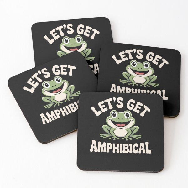 Item preview, Let's Get Amphibical Funny Frog Pun Cute Amphibian Joke designed and sold by elderberry.