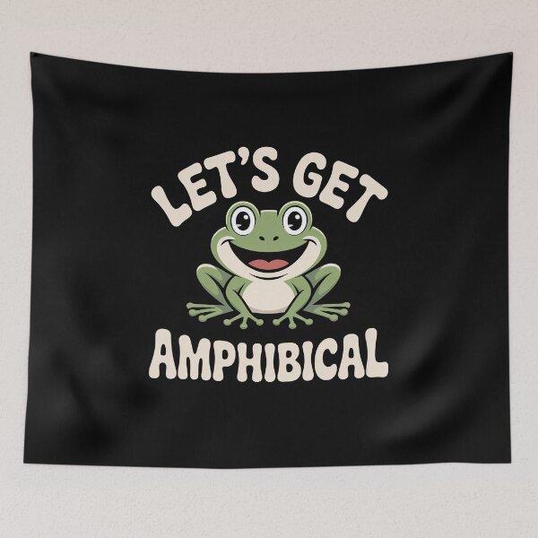 Item preview, Let's Get Amphibical Funny Frog Pun Cute Amphibian Joke designed and sold by elderberry.