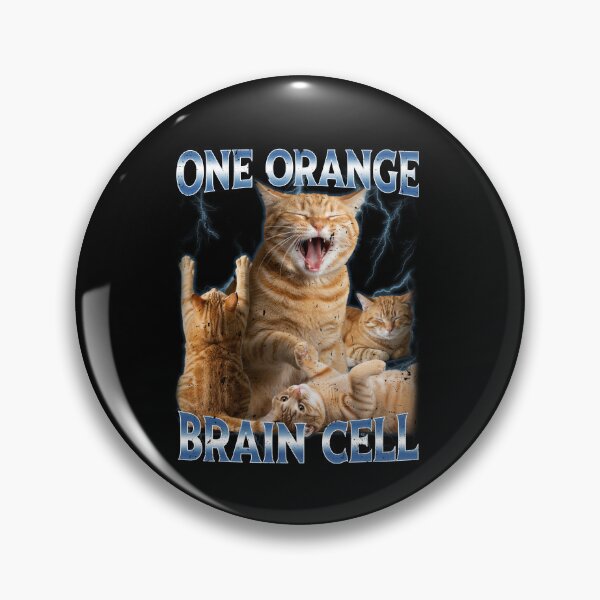 Item preview, One Orange Brain Cell Funny Cat Meme Quirky Humor designed and sold by elderberry.