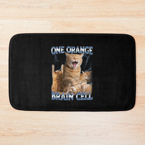 Item preview, One Orange Brain Cell Funny Cat Meme Quirky Humor designed and sold by elderberry.