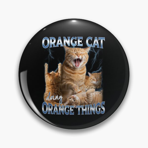 Item preview, Orange Cat Doing Orange Things Funny Meme Quirky Humor designed and sold by elderberry.