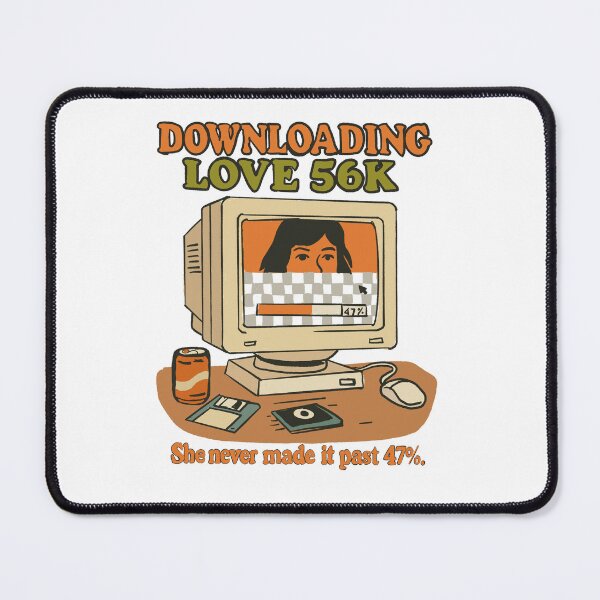 Item preview, Downloading Love 56K – Retro Internet Romance Design designed and sold by Arctic frame studio.