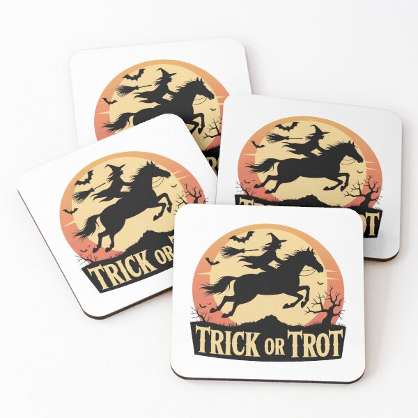 Item preview, Trick or Trot Witch Rider Halloween Shirt – Funny Horse Lover Tee designed and sold by WSPrintCrafter.