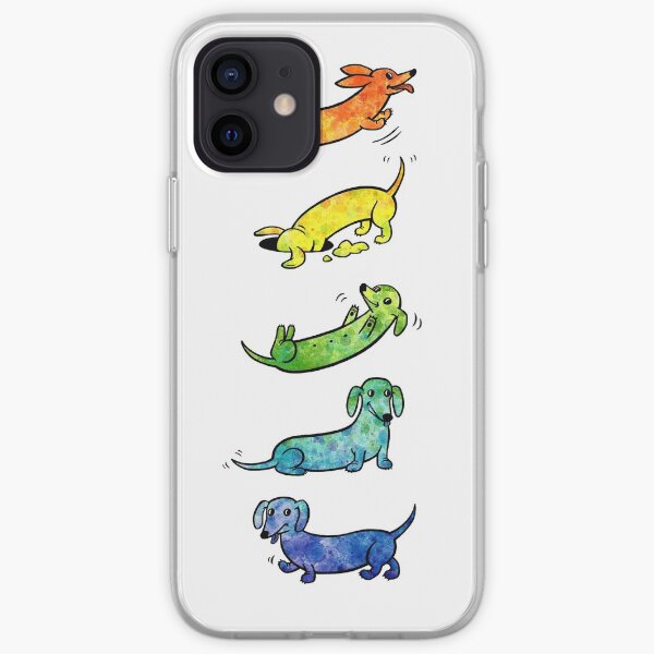 Dachshunds de acuarela Funda blanda para iPhone