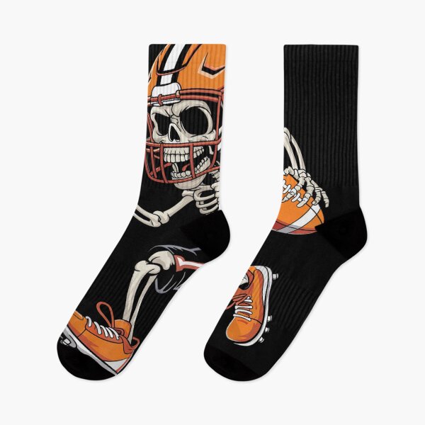 Item preview, Funny Halloween Skeleton Football Player Running for a Touchdown designed and sold by Daisy Grimes.