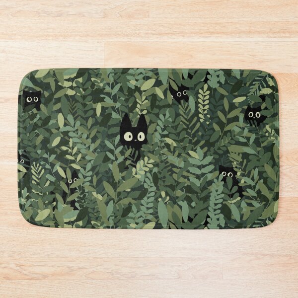 Item preview, Cute anime cats hiding in green plants, anime aesthetic design designed and sold by CharmedVille.