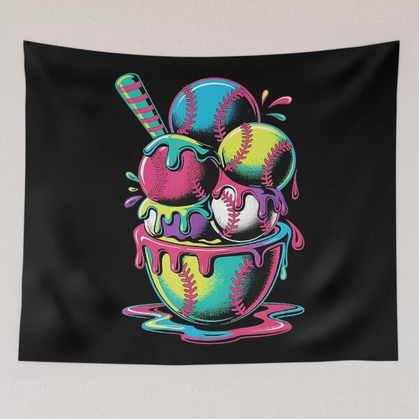 Item preview, Baseball Dripping Ice Cream Drip Youth Boys Baseball designed and sold by miaa-artistshop.