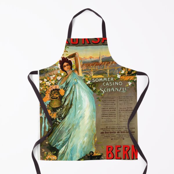 Item preview, Vintage Art Nouveau Poster | Kursaal Bern Sommer Casino Schänzli | Elegant Woman & Floral Motifs | Swiss Alps Scenery designed and sold by artofuniverse.