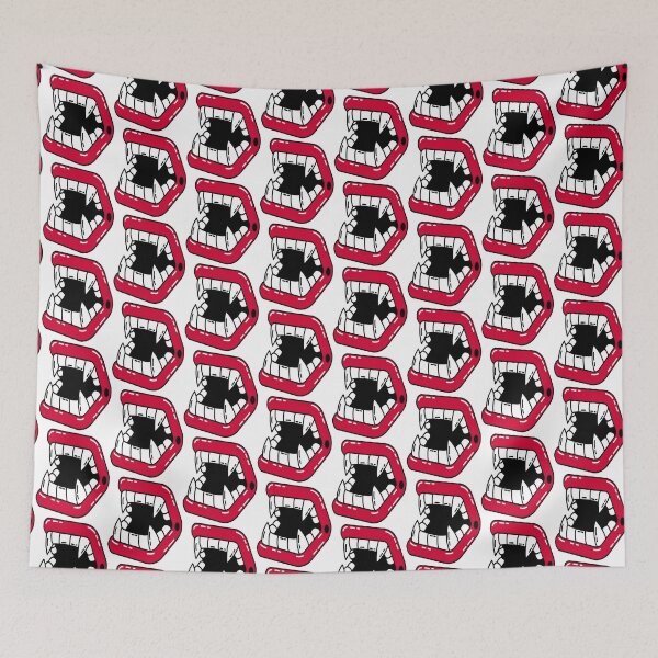 Item preview, Spooky Cartoon Vampire Fangs with Red Lips designed and sold by FestivityFinds.