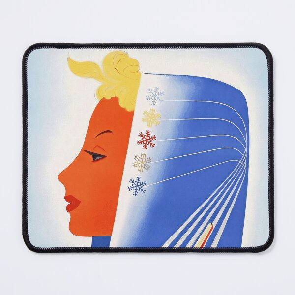 Item preview, Vintage Deutsche Bundesbahn Winter Travel Poster | Mid-Century Art | German Federal Railway | 1950s-60s Retro Style designed and sold by artofuniverse.