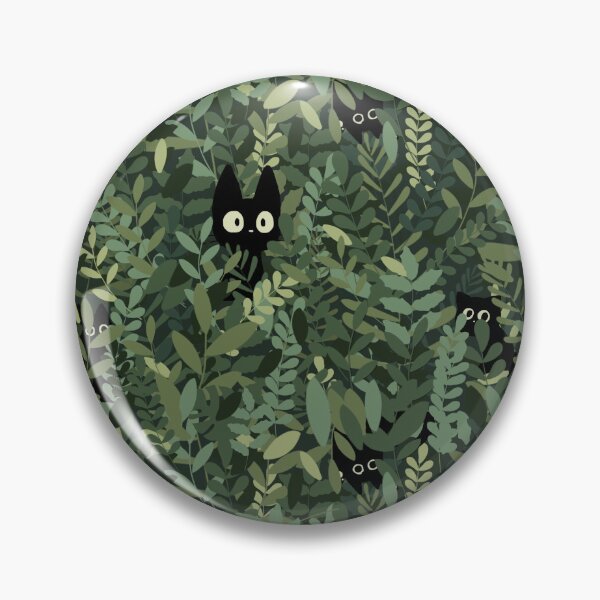 Item preview, Hidden cats in lush green leaves, whimsical woodland foliage, cottagecore verdure, moss olive sage palette designed and sold by CharmedVille.