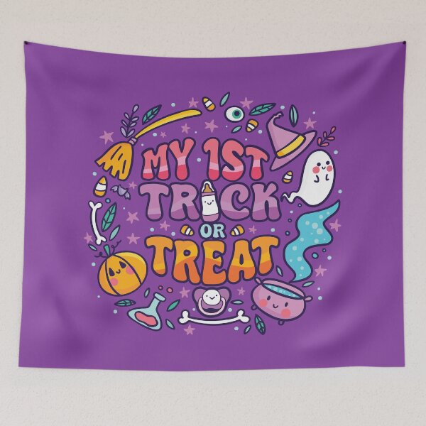Item preview, My 1st Trick or Treat – Cute Pastel Halloween Baby Design designed and sold by chillaxcats.