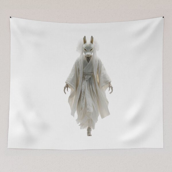 Item preview, Yokai Spirit – The White Fox Apparition designed and sold by AlexLineArt.