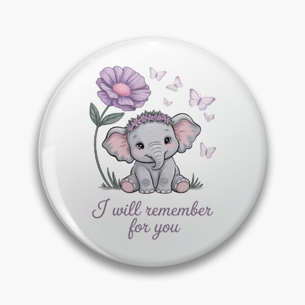 Item preview, Elephant I Will Remember For You Sunflower Alzheimer designed and sold by TrinaEspinoza.