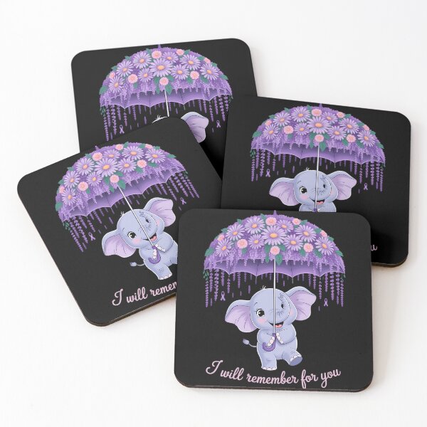 Item preview, Elephant Purple I Will Remember For You Alzheimer Awareness designed and sold by TrinaEspinoza.