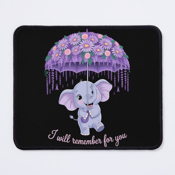 Item preview, Elephant Purple I Will Remember For You Alzheimer Awareness designed and sold by TrinaEspinoza.