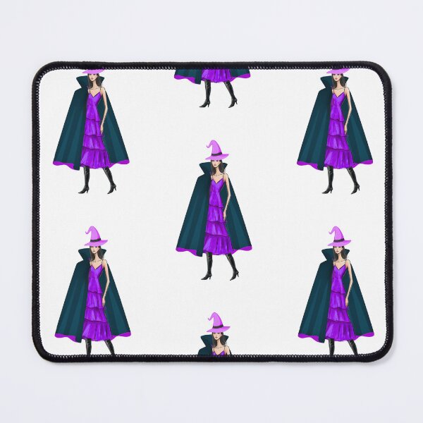 Item preview, Stylish Witch in Purple Dress and Teal Cape designed and sold by tinkeybabes.