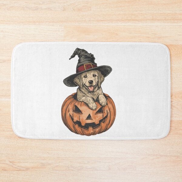 Item preview, Halloween Witch Dog with Pumpkin Sticker designed and sold by FestivityFinds.