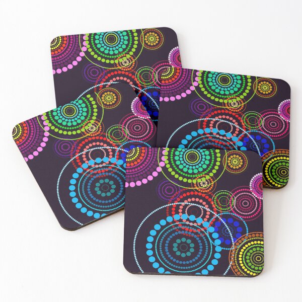 Item preview, Colorful circular dot art designed and sold by mellowmornings.