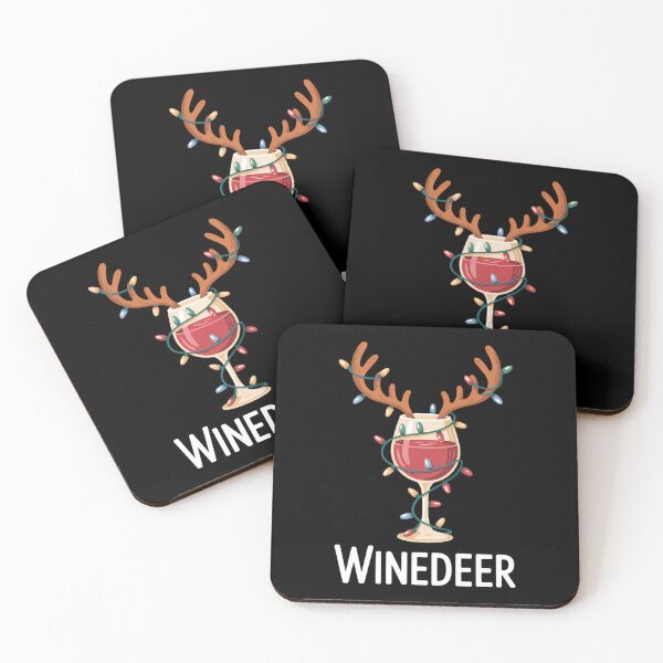 Item preview, Winedeer Reinbeer Santa Hat Reindeer Couple Xmas designed and sold by brynatshop.