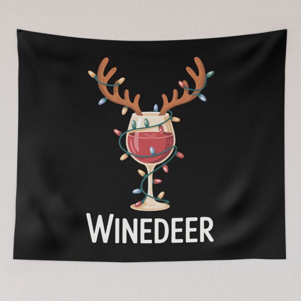 Item preview, Winedeer Reinbeer Santa Hat Reindeer Couple Xmas designed and sold by brynatshop.