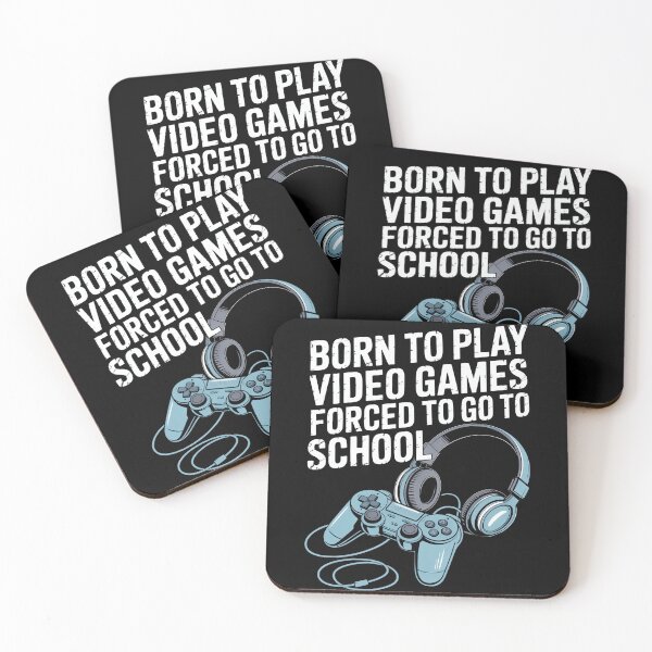 Item preview, Gamer Born Play Video Games Forced To Go To School Fun Gaming designed and sold by TrinaEspinoza.