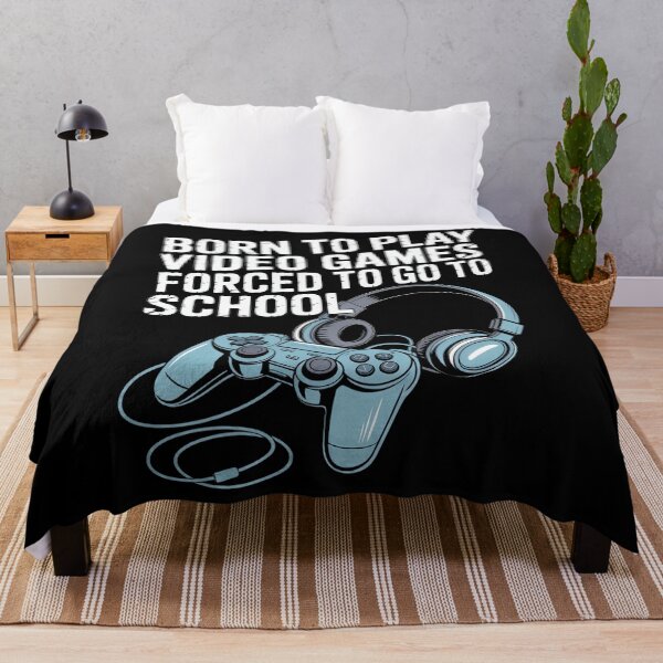 Item preview, Gamer Born Play Video Games Forced To Go To School Fun Gaming designed and sold by TrinaEspinoza.