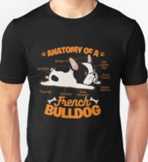 Anatomy Of A French Bulldog Funny Pet Frenchie Dog Unisex T-Shirt