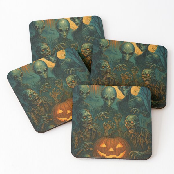 Item preview, Aliens Zombies Halloween Pumpkin designed and sold by Lyvion design.