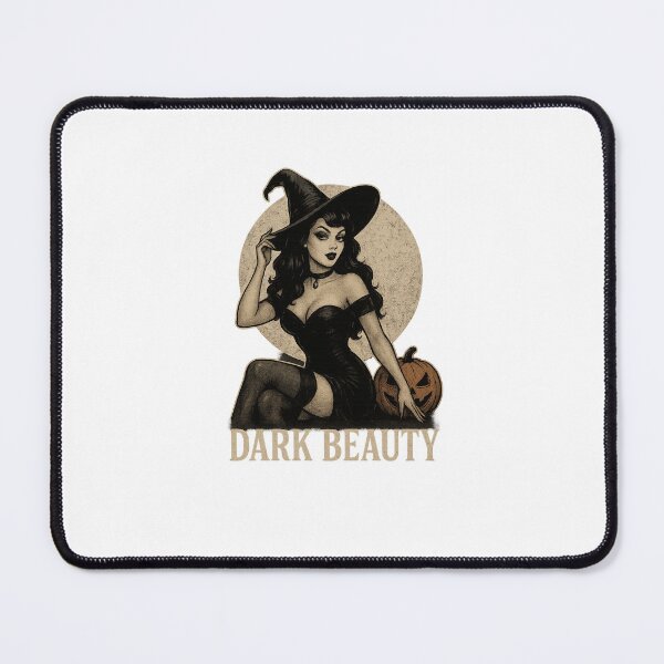 Item preview, Dark Beauty – Gothic Pin-Up Witch Halloween Design designed and sold by BlackStarShop77.