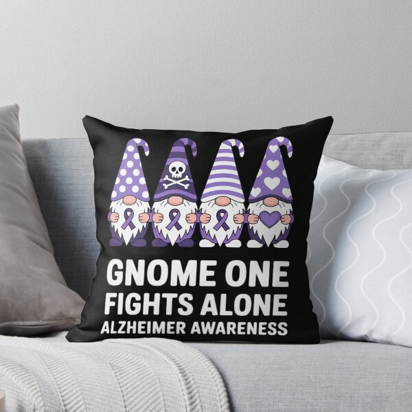 Item preview, Gnome One Fights Alone Alzheimer Awareness Purple Ribbon designed and sold by TrinaEspinoza.