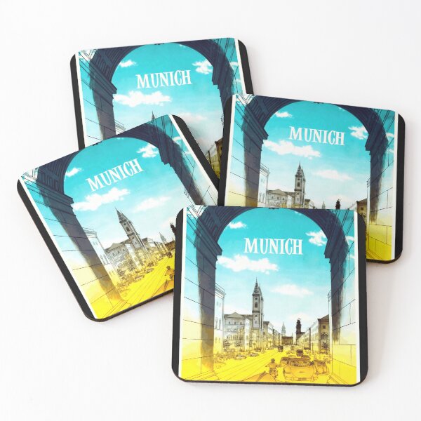 Item preview, Vintage Munich Travel Poster | Art Deco Style | Historical Architecture | Vibrant Cityscape Illustration | Retro Wall Art designed and sold by artofuniverse.