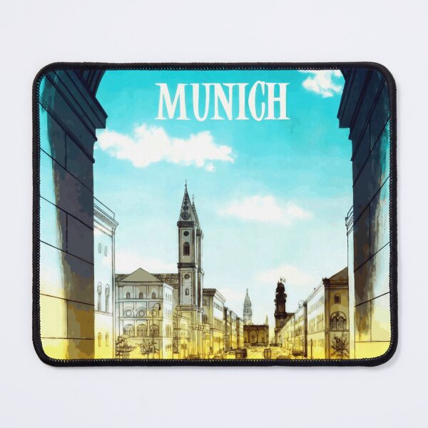 Item preview, Vintage Munich Travel Poster | Art Deco Style | Historical Architecture | Vibrant Cityscape Illustration | Retro Wall Art designed and sold by artofuniverse.