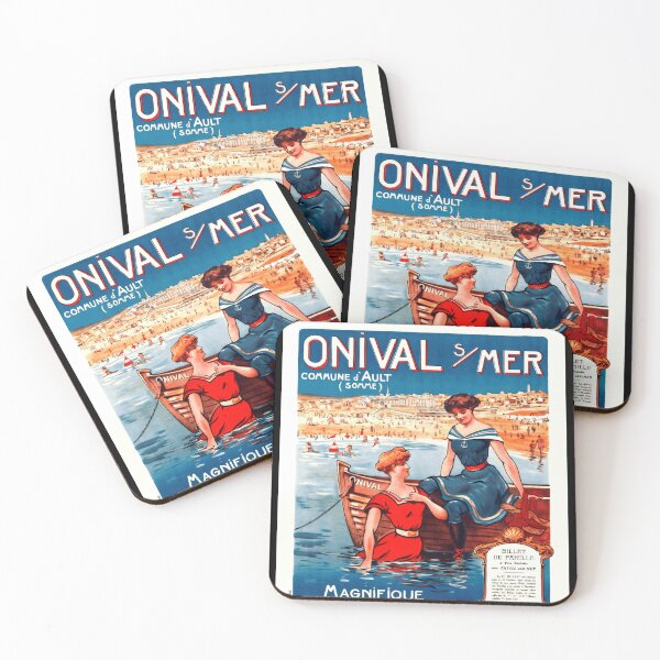 Item preview, Vintage Onival-sur-Mer Travel Poster | French Seaside Art Print | Retro Beach Decor & Nautical Theme | Early 20th Century Style designed and sold by artofuniverse.