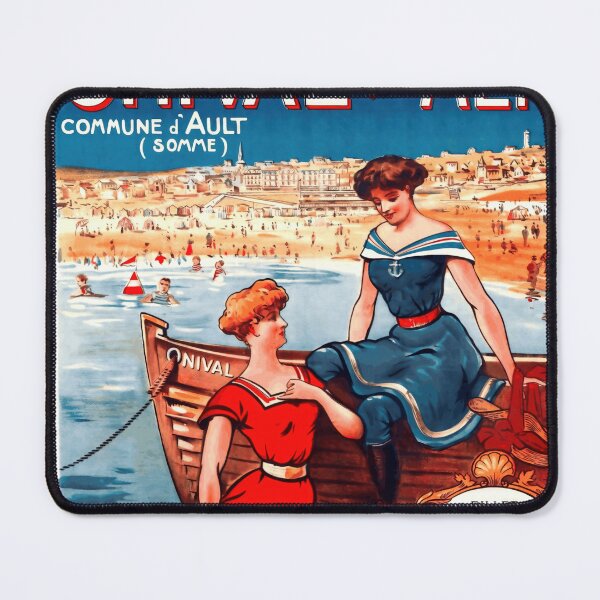 Item preview, Vintage Onival-sur-Mer Travel Poster | French Seaside Art Print | Retro Beach Decor & Nautical Theme | Early 20th Century Style designed and sold by artofuniverse.