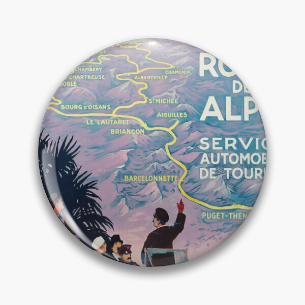 Item preview, Vintage Art Deco Travel Poster | La Route des Alpes | PLM Railway Scenic Adventure | Early 20th Century Tourism Art designed and sold by artofuniverse.