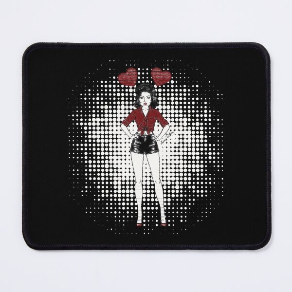 Item preview, Tribute Pin-Up - Retro Rockabilly Heart with Hearts designed and sold by Hen-C-Art.