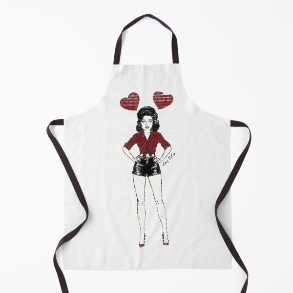 Item preview, Tribute Pin-Up - Retro Rockabilly Heart with Hearts designed and sold by Hen-C-Art.