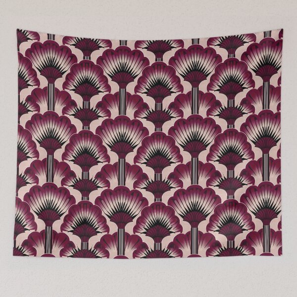 Item preview, Japanese Fans Print - Deep Burgandy designed and sold by Meeheemaha.