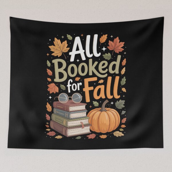 Item preview, All Booked for Fall Cozy Autumn Reading Lover designed and sold by HellD3vil-Art.